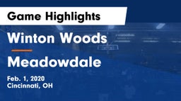Winton Woods  vs Meadowdale  Game Highlights - Feb. 1, 2020