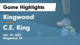Kingwood  vs C.E. King  Game Highlights - Jan. 25, 2022