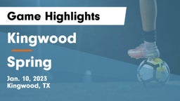Kingwood  vs Spring  Game Highlights - Jan. 10, 2023