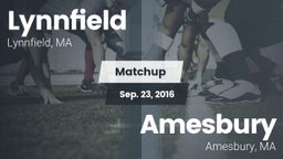 Matchup: Lynnfield High vs. Amesbury  2016