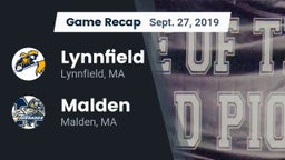 Recap: Lynnfield  vs. Malden  2019