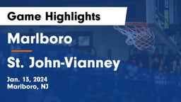 Marlboro  vs St. John-Vianney  Game Highlights - Jan. 13, 2024
