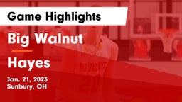 Big Walnut vs Hayes  Game Highlights - Jan. 21, 2023