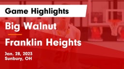 Big Walnut vs Franklin Heights  Game Highlights - Jan. 28, 2023