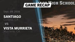 Recap: Santiago  vs. Vista Murrieta  2016