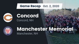 Recap: Concord  vs. Manchester Memorial  2020