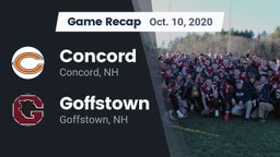 Recap: Concord  vs. Goffstown  2020