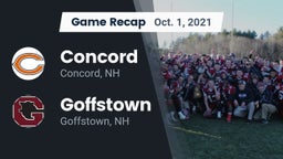 Recap: Concord  vs. Goffstown  2021