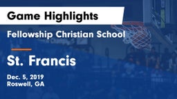 Fellowship Christian School vs St. Francis  Game Highlights - Dec. 5, 2019