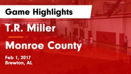 T.R. Miller  vs Monroe County Game Highlights - Feb 1, 2017