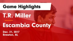 T.R. Miller  vs Escambia County  Game Highlights - Dec. 21, 2017