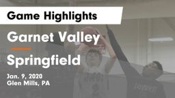 Garnet Valley  vs Springfield  Game Highlights - Jan. 9, 2020
