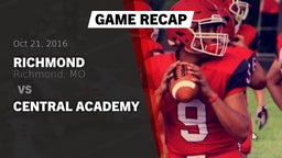 Recap: Richmond  vs. Central Academy 2016