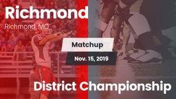Matchup: Richmond  vs. District Championship 2019