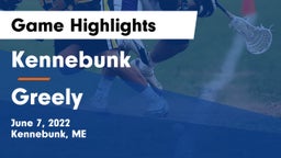 Kennebunk  vs Greely Game Highlights - June 7, 2022