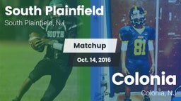 Matchup: South Plainfield vs. Colonia  2016