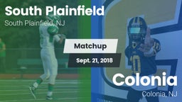 Matchup: South Plainfield vs. Colonia  2018