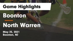 Boonton  vs North Warren Game Highlights - May 25, 2021