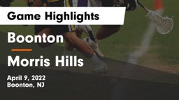 Boonton  vs Morris Hills  Game Highlights - April 9, 2022