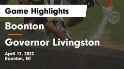 Boonton  vs Governor Livingston  Game Highlights - April 12, 2022