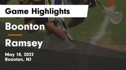 Boonton  vs Ramsey  Game Highlights - May 18, 2022