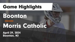 Boonton  vs Morris Catholic  Game Highlights - April 29, 2024