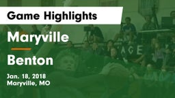 Maryville  vs Benton  Game Highlights - Jan. 18, 2018