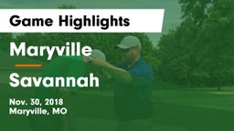Maryville  vs Savannah  Game Highlights - Nov. 30, 2018