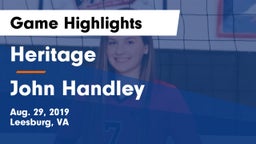 Heritage  vs John Handley  Game Highlights - Aug. 29, 2019
