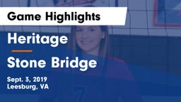 Heritage  vs Stone Bridge  Game Highlights - Sept. 3, 2019