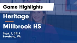 Heritage  vs Millbrook HS Game Highlights - Sept. 5, 2019