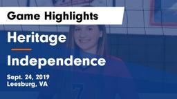 Heritage  vs Independence  Game Highlights - Sept. 24, 2019
