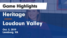 Heritage  vs Loudoun Valley  Game Highlights - Oct. 3, 2019