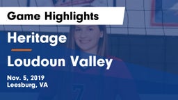 Heritage  vs Loudoun Valley  Game Highlights - Nov. 5, 2019