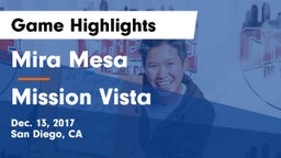 Mira Mesa  vs Mission Vista  Game Highlights - Dec. 13, 2017