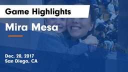 Mira Mesa  Game Highlights - Dec. 20, 2017