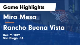 Mira Mesa  vs Rancho Buena Vista Game Highlights - Dec. 9, 2019