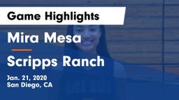 Mira Mesa  vs Scripps Ranch  Game Highlights - Jan. 21, 2020