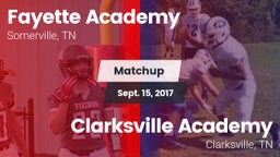 Matchup: Fayette Academy vs. Clarksville Academy 2017