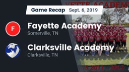 Recap: Fayette Academy  vs. Clarksville Academy 2019