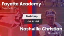 Matchup: Fayette Academy vs. Nashville Christian  2019