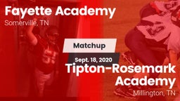 Matchup: Fayette Academy vs. Tipton-Rosemark Academy  2020