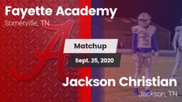 Matchup: Fayette Academy vs. Jackson Christian  2020