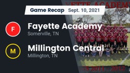 Recap: Fayette Academy  vs. Millington Central  2021