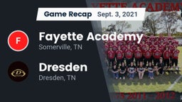 Recap: Fayette Academy  vs. Dresden  2021