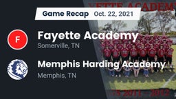 Recap: Fayette Academy  vs. Memphis Harding Academy 2021