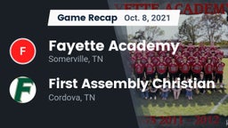 Recap: Fayette Academy  vs. First Assembly Christian  2021