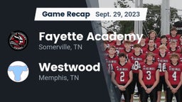 Recap: Fayette Academy  vs. Westwood  2023