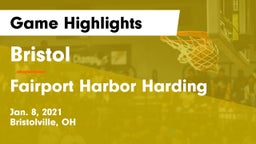 Bristol  vs Fairport Harbor Harding  Game Highlights - Jan. 8, 2021