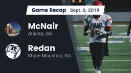 Recap: McNair  vs. Redan  2019